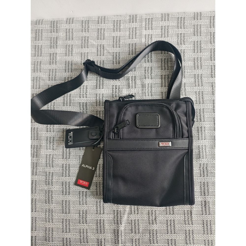 Tumi Men's Black Vertical Ballistic Nylon Shoulder Bag